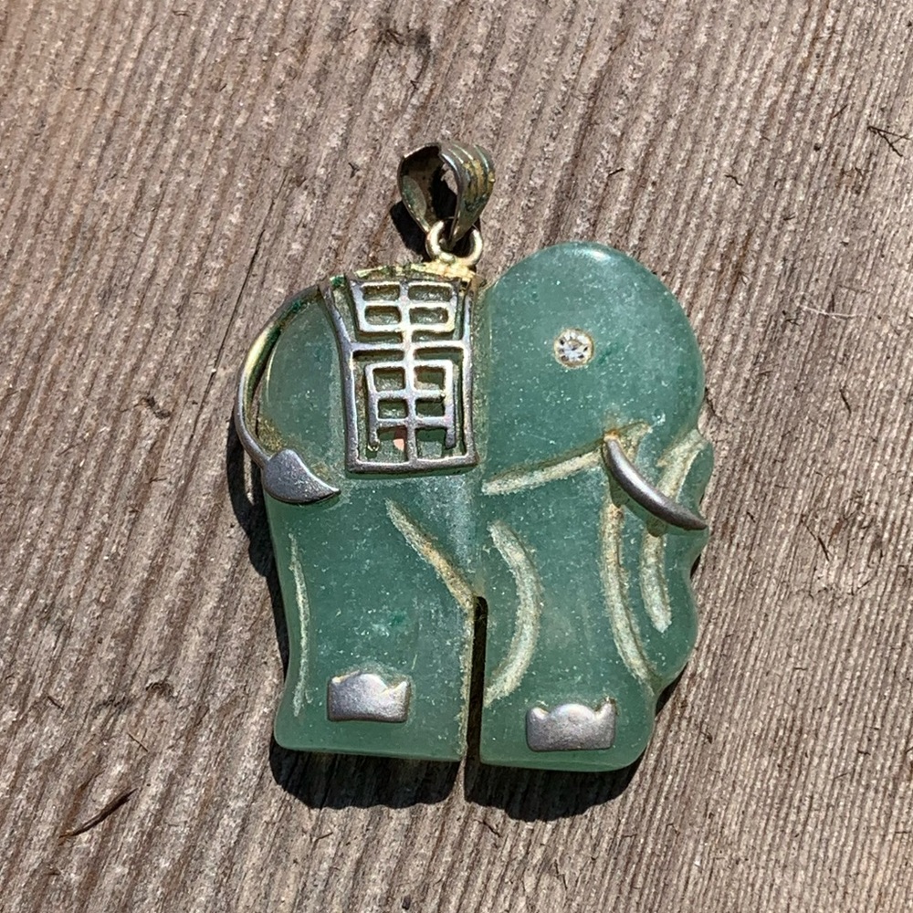 Jade Elephant Charm
